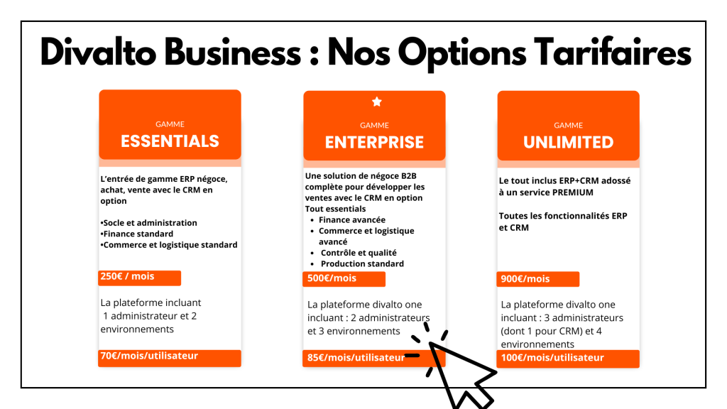 Tarifs Divalto Business